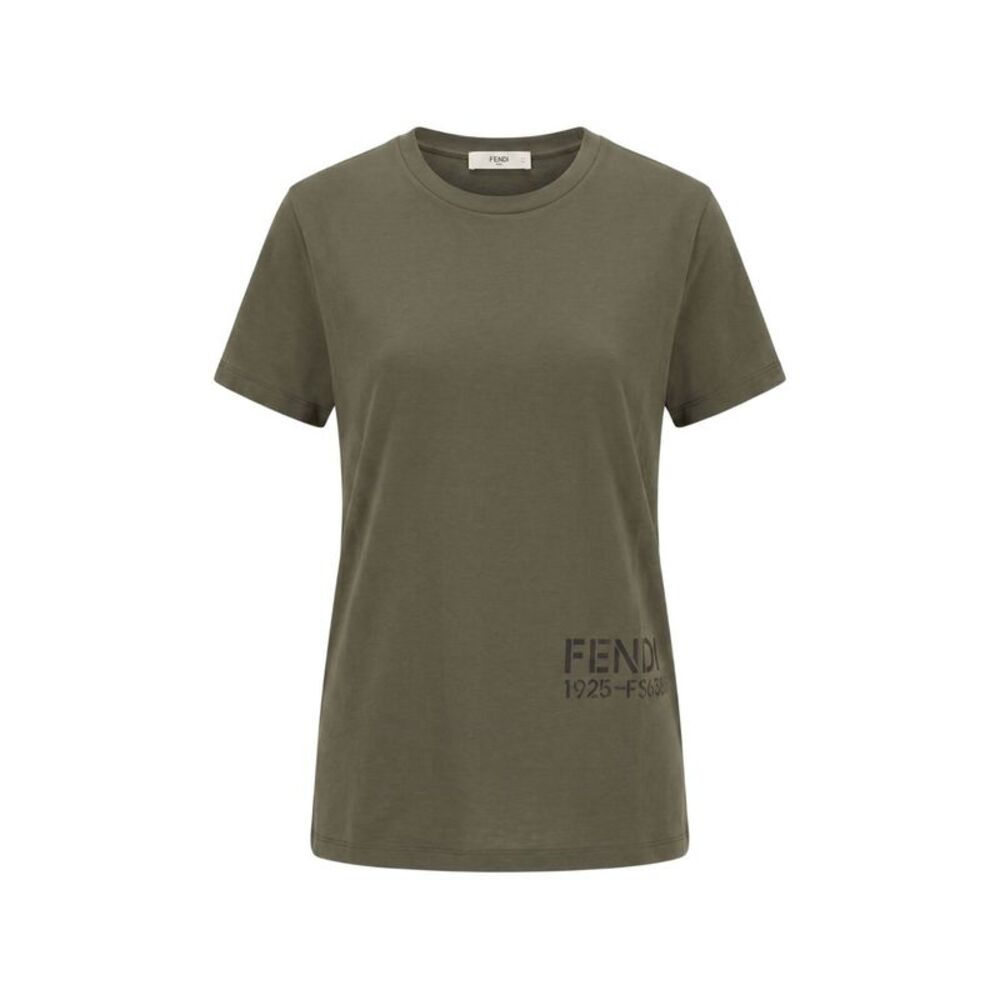 Fendi Women Logo Cotton T-Shirt